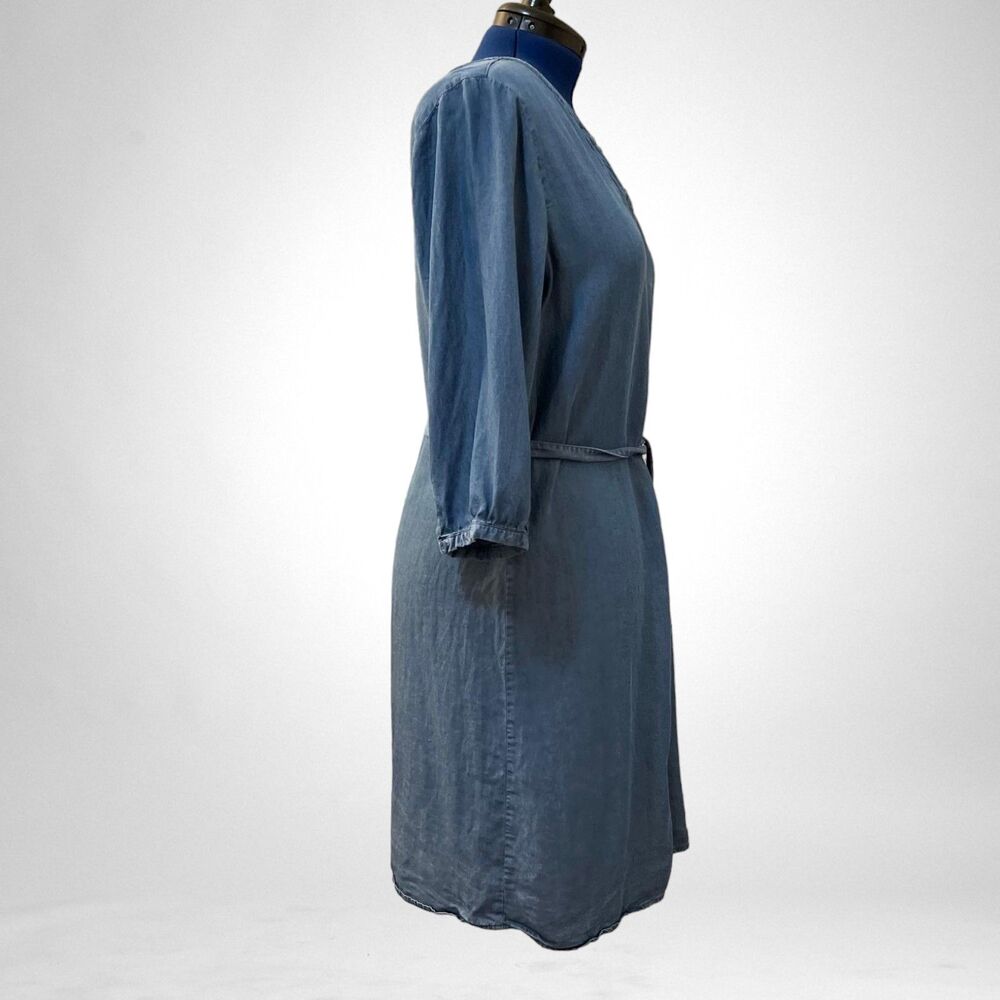 Christopher & Banks Chambray Button Down Shirt Dr… - image 3